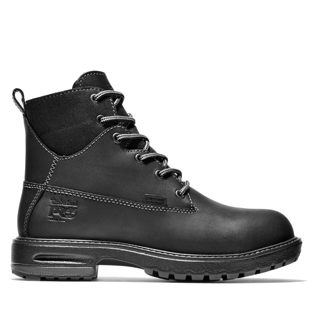 Botas de Trabajo Timberland Argentina Mujer - Pro® Hightower 6” Alloy Toe - Negras - QNRFYI-271